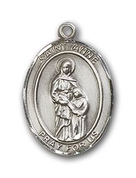 Gold Filled St. Anne Patron Saint Medal Pendant - Small" itemprop="image