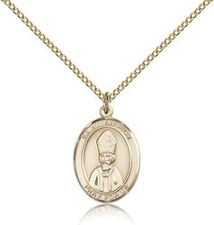 Gold Filled St. Anselm of Canterbury Patron Saint Medal Pendant - Medium" itemprop="image