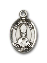 Gold Filled St. Anselm Of Canterbury Patron Saint Medal Pendant - Small" itemprop="image