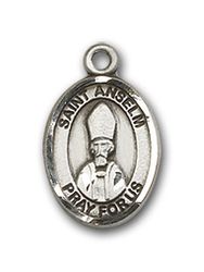 Gold Filled St. Anselm Of Canterbury Patron Saint Medal Pendant - Small" itemprop="image