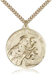 Gold Filled St. Anthony Medal Pendant" itemprop="image