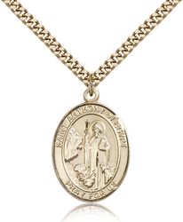 Gold Filled St. Anthony of Egypt Patron Saint Medal Pendant - Large" itemprop="image