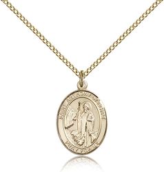 Gold Filled St. Anthony of Egypt Patron Saint Medal Pendant - Medium" itemprop="image