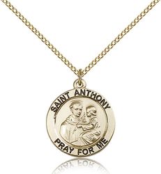 Gold Filled St. Anthony of Padua Medal Pendant" itemprop="image