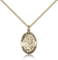 Gold Filled St. Anthony of Padua Medal Pendant" itemprop="image