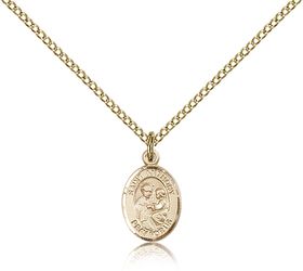 Gold Filled St. Anthony of Padua Patron Saint Medal Pendant - Small" itemprop="image