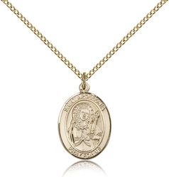 Gold Filled St. Apollonia Patron Saint Medal Pendant - Medium" itemprop="image