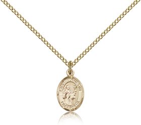 Gold Filled St. Augustine Patron Saint Medal Pendant - Small" itemprop="image