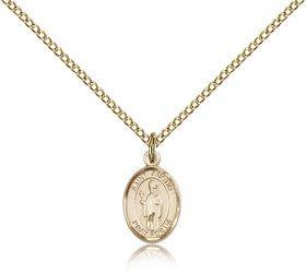 Gold Filled St. Austin Patron Saint Medal Pendant - Small" itemprop="image