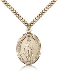 Gold Filled St. Bartholomew the Apostle Patron Saint Medal Pendant - Large" itemprop="image