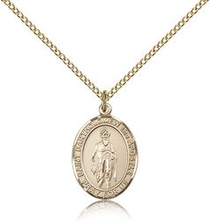 Gold Filled St. Bartholomew the Apostle Patron Saint Medal Pendant - Medium" itemprop="image