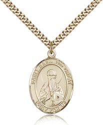 Gold Filled St. Basil the Great Patron Saint Medal Pendant - Large" itemprop="image