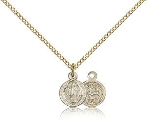 Gold Filled St. Benedict Medal Pendant" itemprop="image