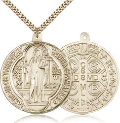 Gold Filled St. Benedict Medal Pendant" itemprop="image