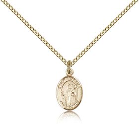 Gold Filled St. Benedict Patron Saint Medal Pendant - Small" itemprop="image