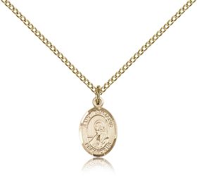 Gold Filled St. Benjamin Patron Saint Medal Pendant - Small" itemprop="image