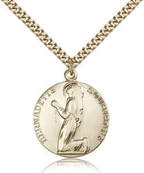 Gold Filled St. Bernadette Medal Pendant" itemprop="image