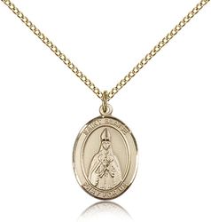 Gold Filled St. Blaise Patron Saint Medal Pendant - Medium" itemprop="image