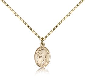 Gold Filled St. Brendan the Navigator Patron Saint Medal Pendant - Small" itemprop="image