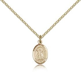 Gold Filled St. Bridget of Sweden Patron Saint Medal Pendant - Small" itemprop="image