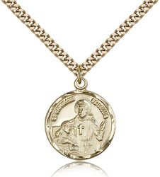 Gold Filled St. Camillus of Lellis Medal Pendant" itemprop="image