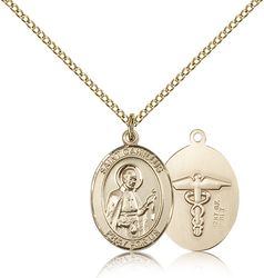 Gold Filled St. Camillus of Lellis / Nurse Patron Saint Medal Pendant - Medium" itemprop="image