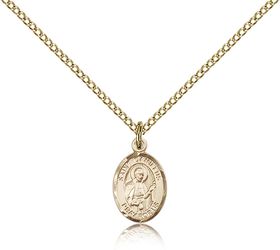 Gold Filled St. Camillus of Lellis Patron Saint Medal Pendant - Small" itemprop="image