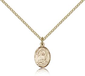 Gold Filled St. Camillus of Lellis Patron Saint Medal Pendant - Small" itemprop="image