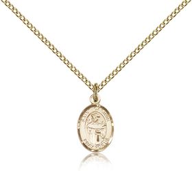 Gold Filled St. Casimir of Poland Patron Saint Medal Pendant - Small" itemprop="image