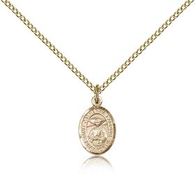 Gold Filled St. Catherine Laboure Patron Saint Medal Pendant - Small" itemprop="image