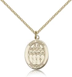 Gold Filled St. Cecilia / Choir Patron Saint Medal Pendant - Medium" itemprop="image