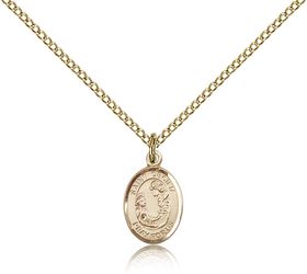 Gold Filled St. Cecilia Patron Saint Medal Pendant - Small" itemprop="image