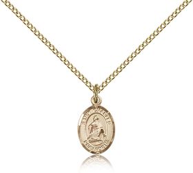 Gold Filled St. Charles Borromeo Patron Saint Medal Pendant - Small" itemprop="image