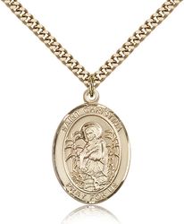 Gold Filled St. Christina the Astonishing Patron Saint Medal Pendant - Large" itemprop="image