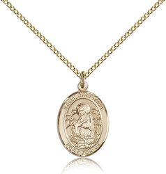 Gold Filled St. Christina the Astonishing Patron Saint Medal Pendant - Medium" itemprop="image