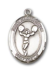 Gold Filled St. Christopher/Cheerleading Patron Saint Medal Pendant - Small" itemprop="image