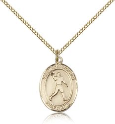 Gold Filled St. Christopher/Football Patron Saint Medal Pendant - Medium" itemprop="image