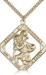 Gold Filled St. Christopher Medal Pendant" itemprop="image