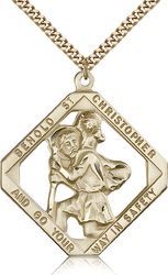 Gold Filled St. Christopher Medal Pendant" itemprop="image