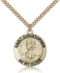 Gold Filled St. Christopher Medal Pendant" itemprop="image