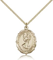 Gold Filled St. Christopher Medal Pendant" itemprop="image