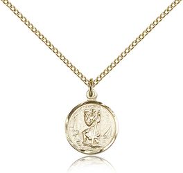 Gold Filled St. Christopher Medal Pendant" itemprop="image