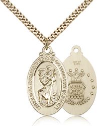 Gold Filled St. Christopher Medal Pendant" itemprop="image