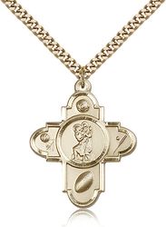 Gold Filled St. Christopher Medal Pendant" itemprop="image