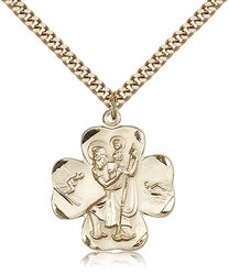 Gold Filled St. Christopher Medal Pendant" itemprop="image