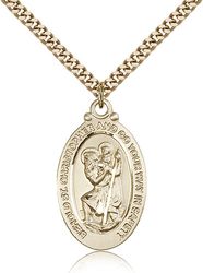 Gold Filled St. Christopher Medal Pendant" itemprop="image