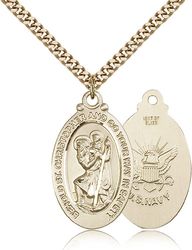 Gold Filled St. Christopher Medal Pendant" itemprop="image