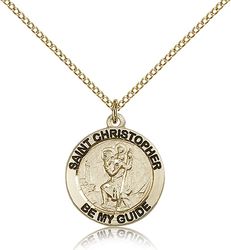 Gold Filled St. Christopher Medal Pendant" itemprop="image