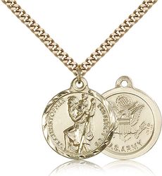 Gold Filled St. Christopher Medal Pendant" itemprop="image