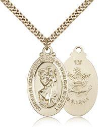 Gold Filled St. Christopher Medal Pendant" itemprop="image